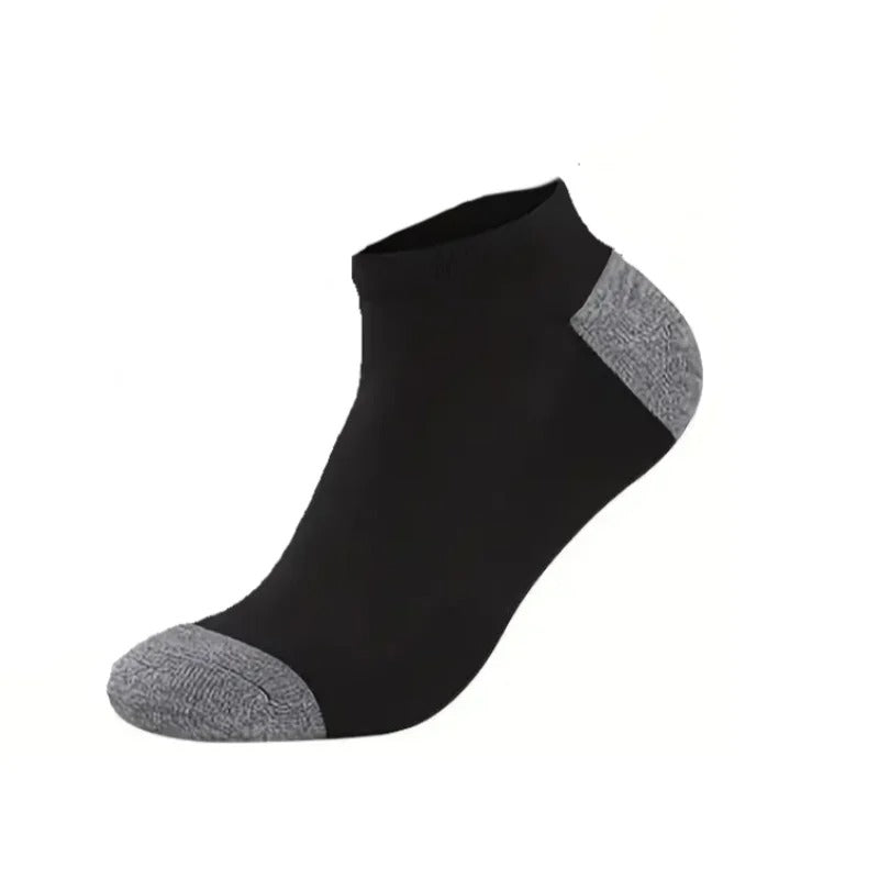 Men’s Color-Matching Low-Top Socks – 25 Pairs