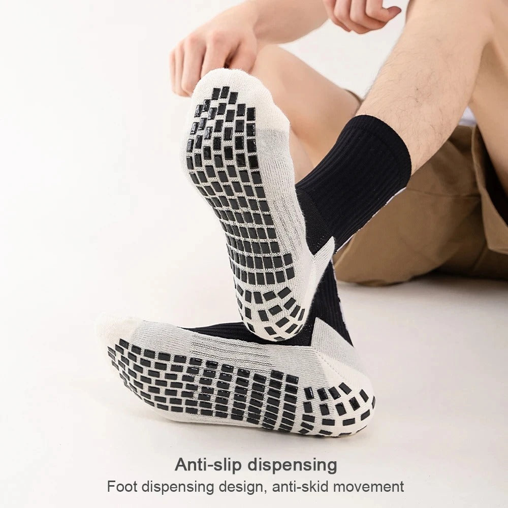 Men’s Anti-Slip Football & Sport Socks – 5 Pairs