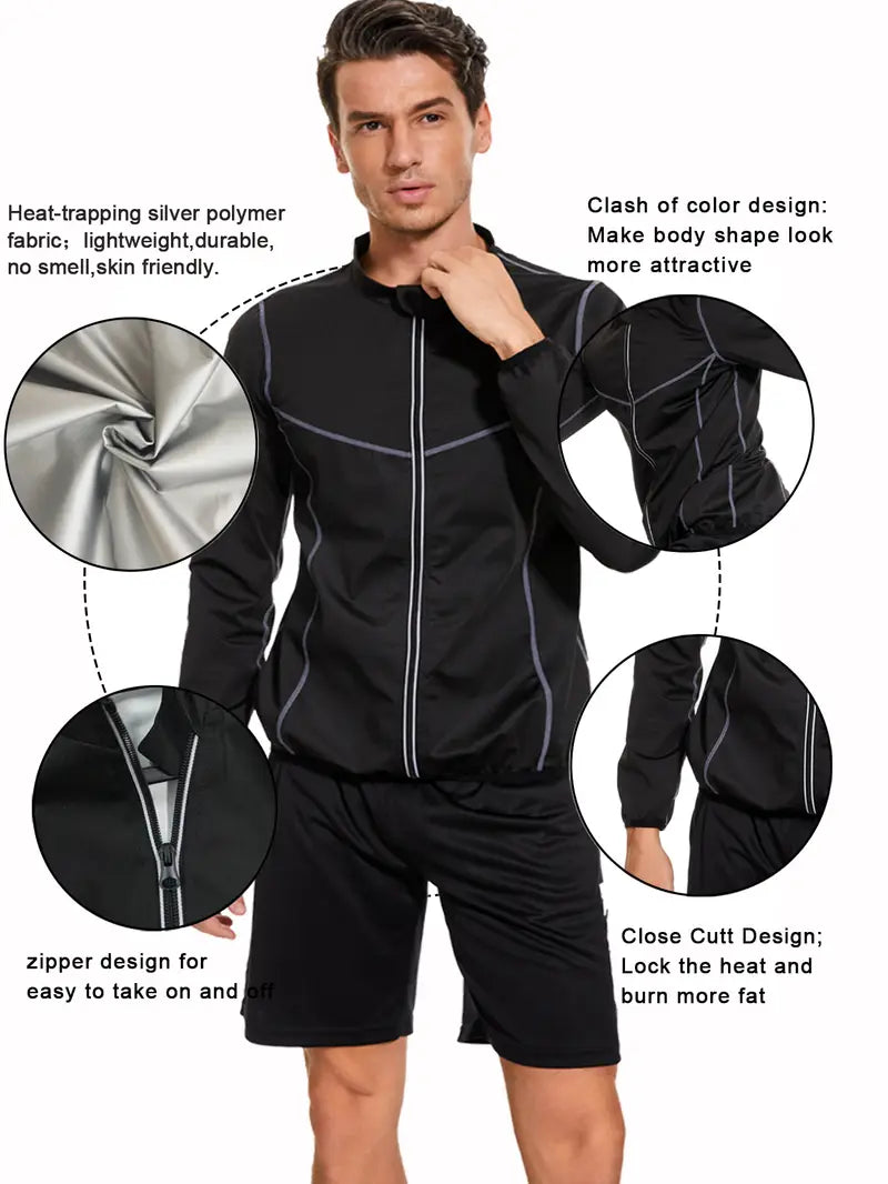 Men's Lightweight Silver Coated Sauna Jacket