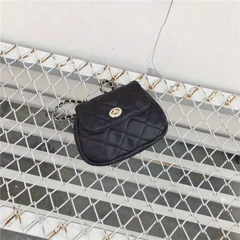 Special-Interest Design Rhombus Chain Cloud Bag Women'S Bag 2024 Popular New Trendy All-Match Mini Messenger Bag