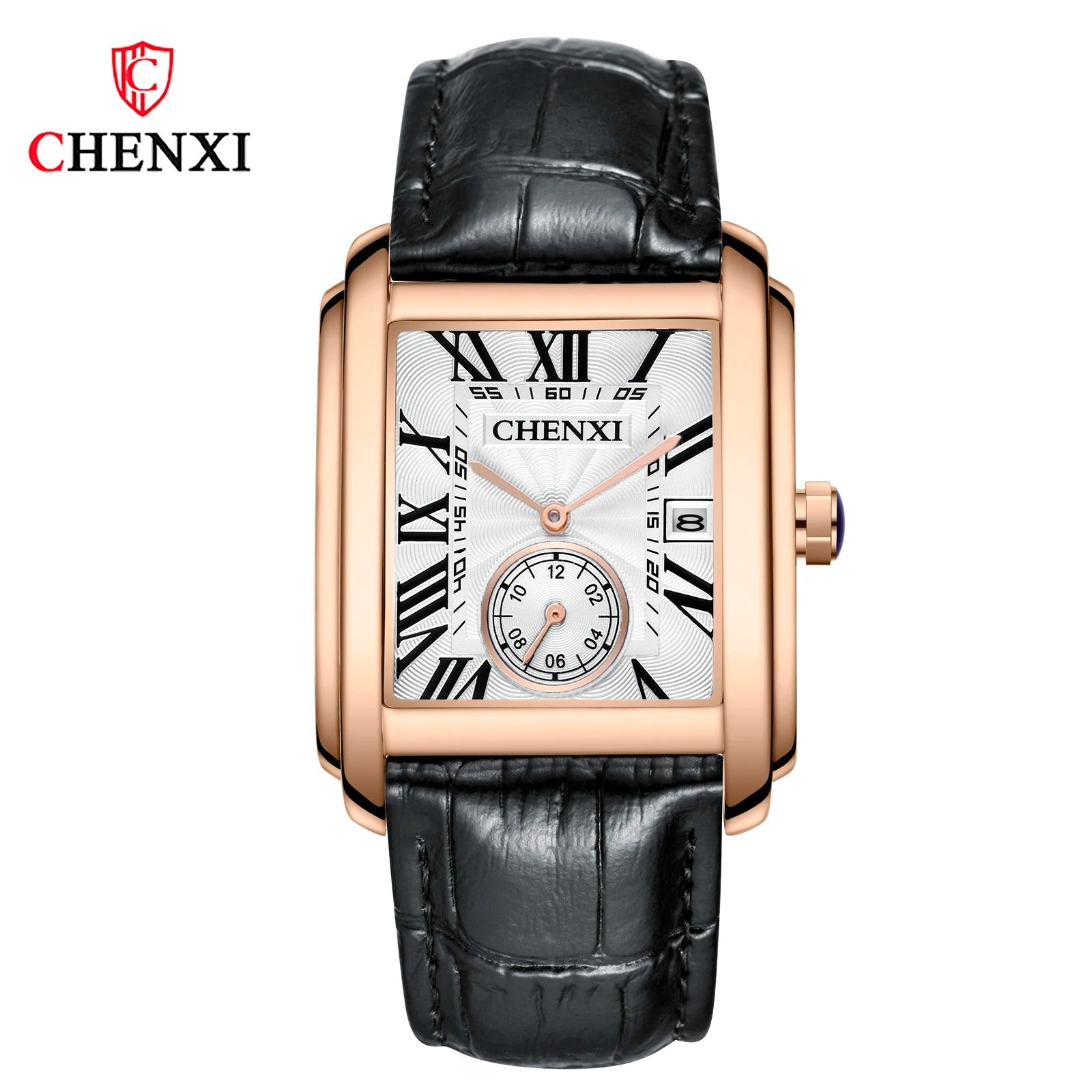 Men’s Leather Quartz Watch