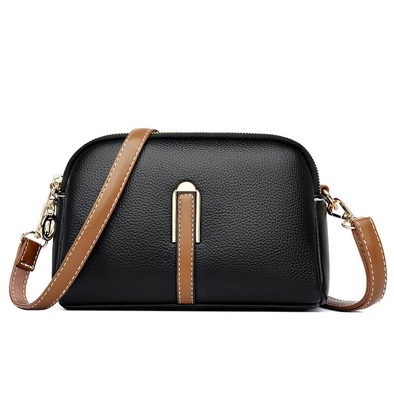 Genuine Leather Cowhide Flap Bag