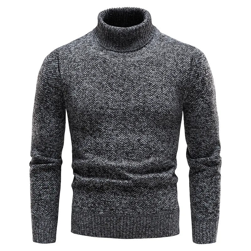Men's Thick Turtleneck Knit Pullover Sweater
