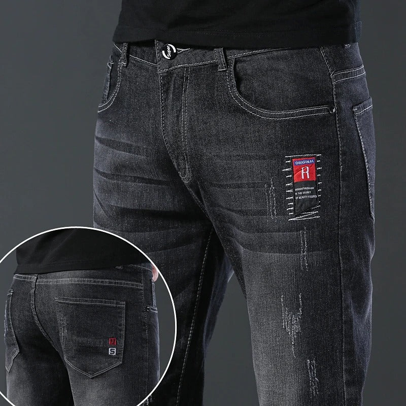 Men's Fashionable Lightweight Straight-Leg Denim Pants
