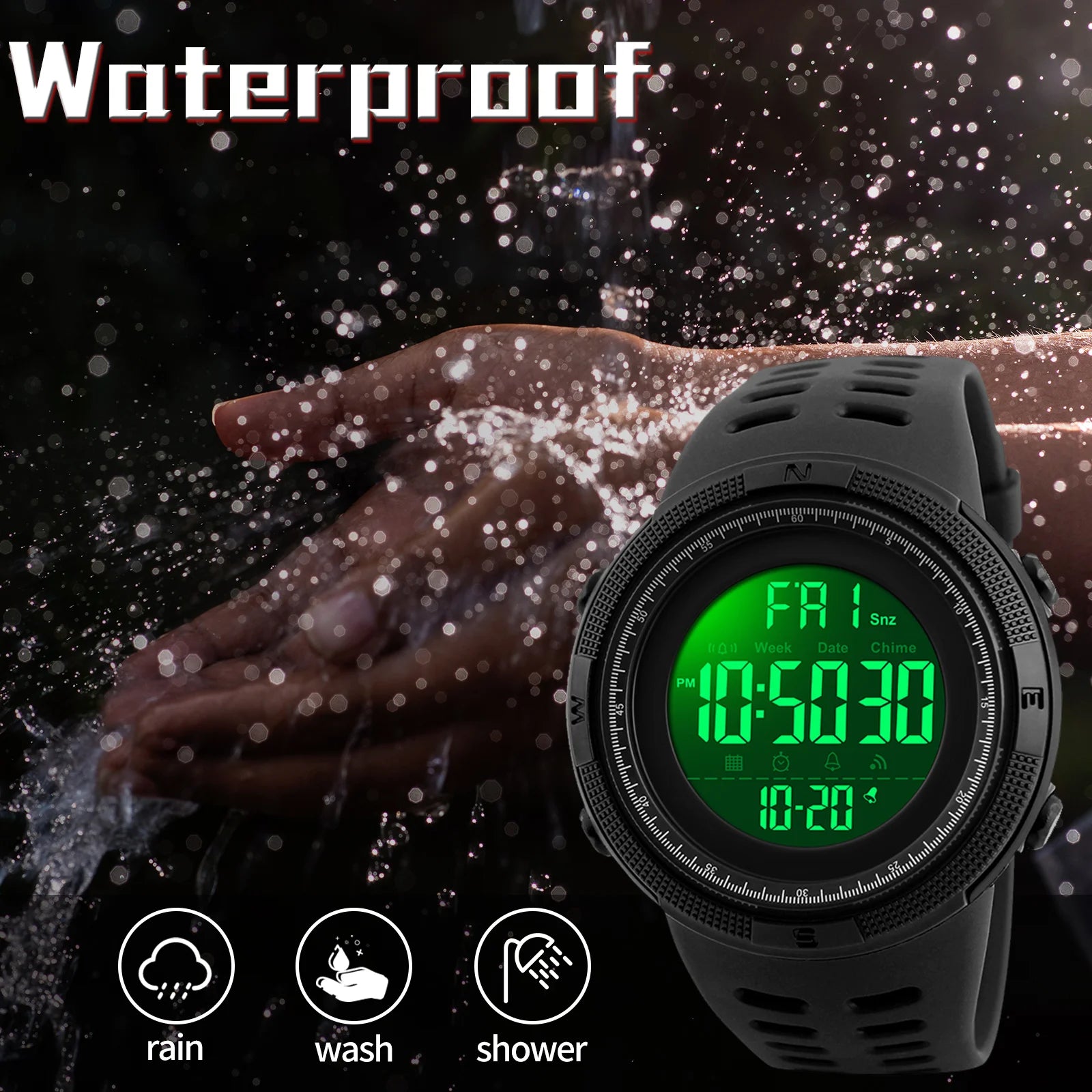 SKMEI Watch, Waterproof Digital Sport Watch for Men