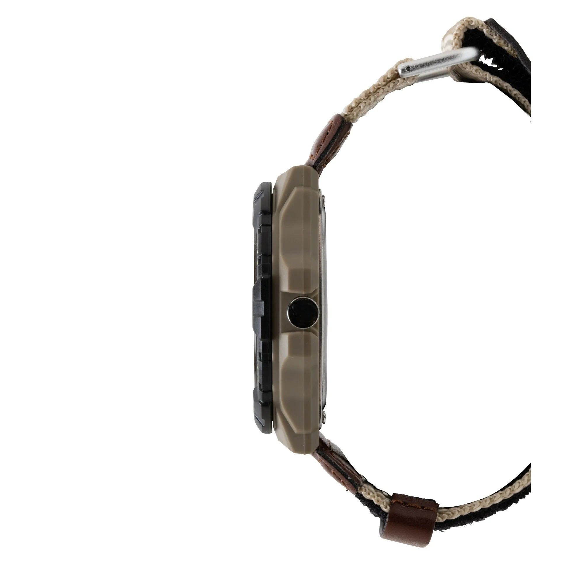 Casio Men's Large Dial Analog Sport Watch with Khaki Nylon Strap