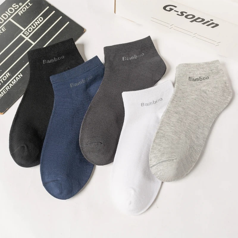 Men’s Bamboo Fiber Ankle Socks – 10 Pairs