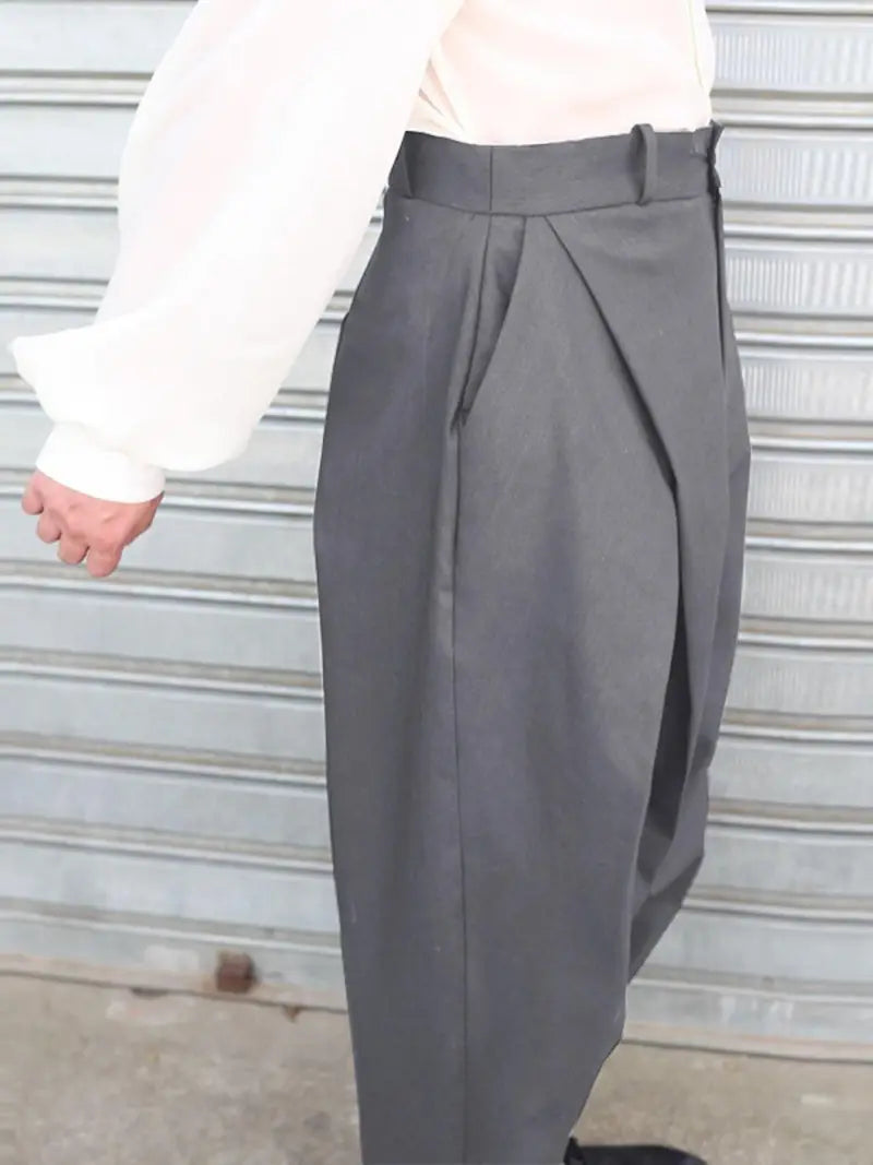 Men’s High-Waist Wide-Leg Chino Pants