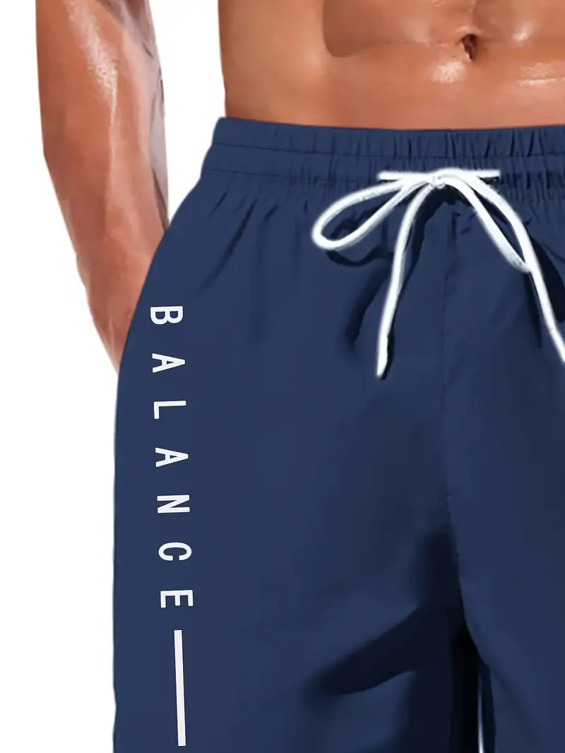 Men’s Navy Blue Balance Drawstring Shorts