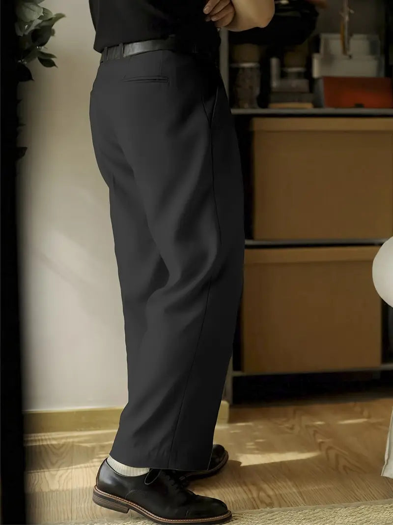 Men’s Solid Color Draped Chino Pants