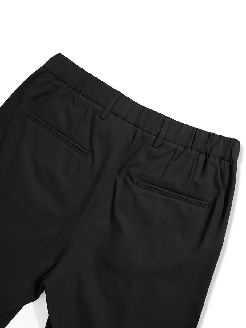 Men’s Solid Color Draped Chino Pants
