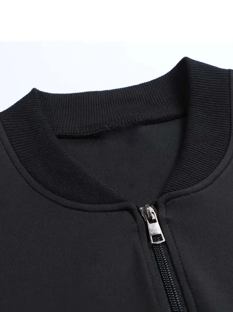 Men's Slim-Fit Casual Stand Collar Jacket