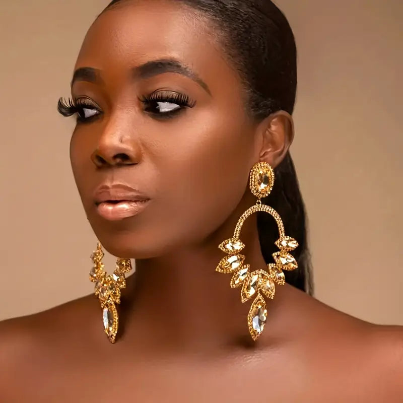 Exaggerated Hollow Dangle Earrings