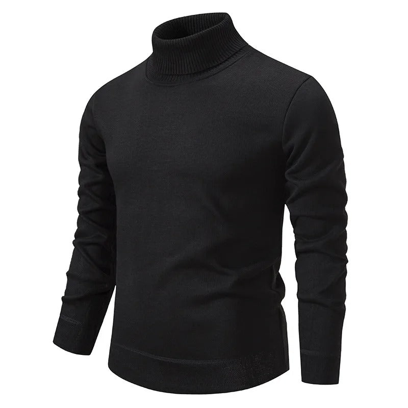 Men’s Winter Fleece-Lined Turtleneck Sweater