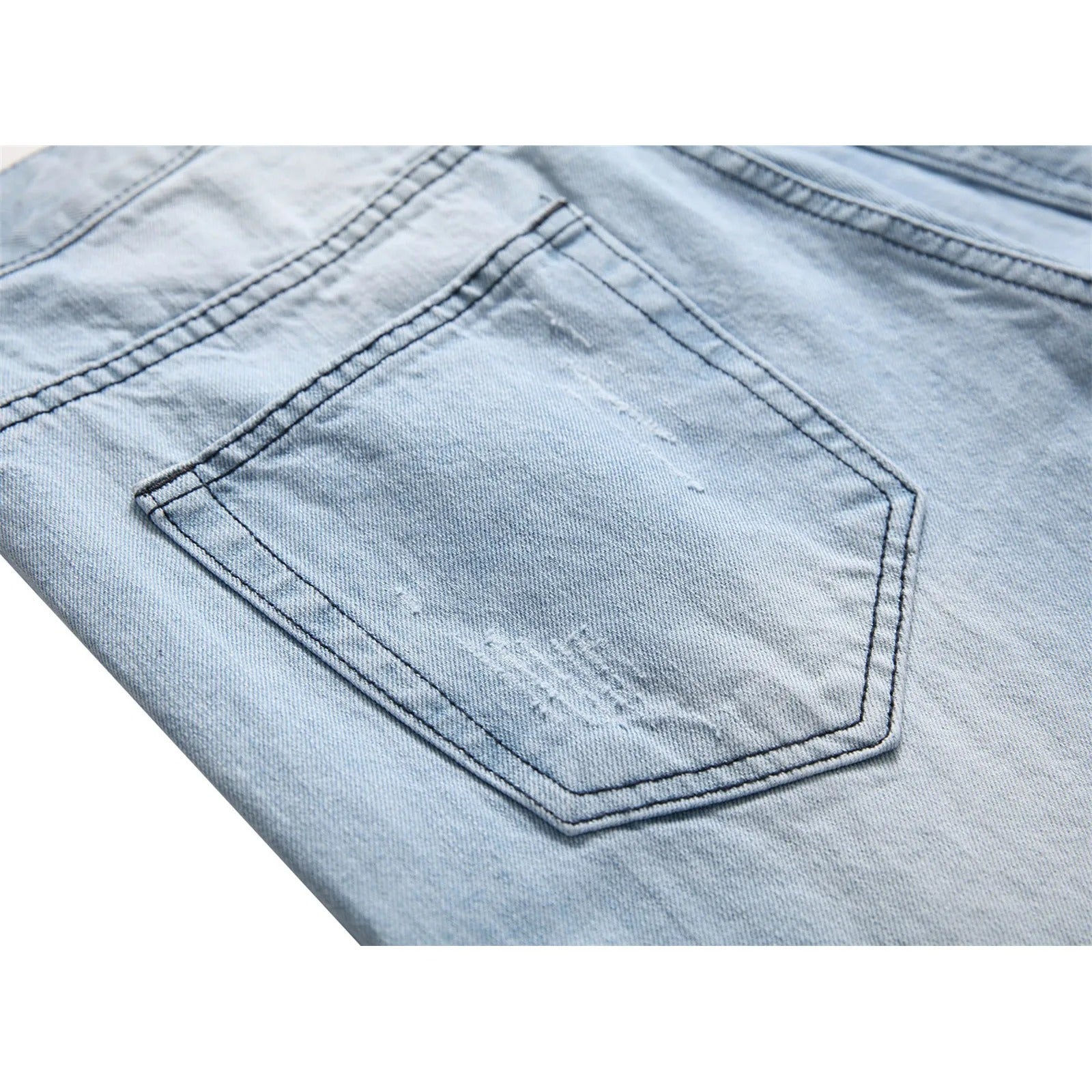 Men's Retro Style Washed Slim Fit Stretch Denim Jeans