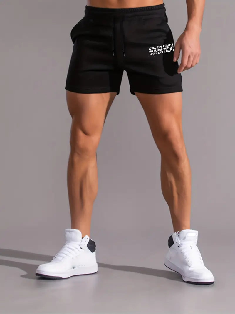 Men's Comfortable Letter Print Shorts