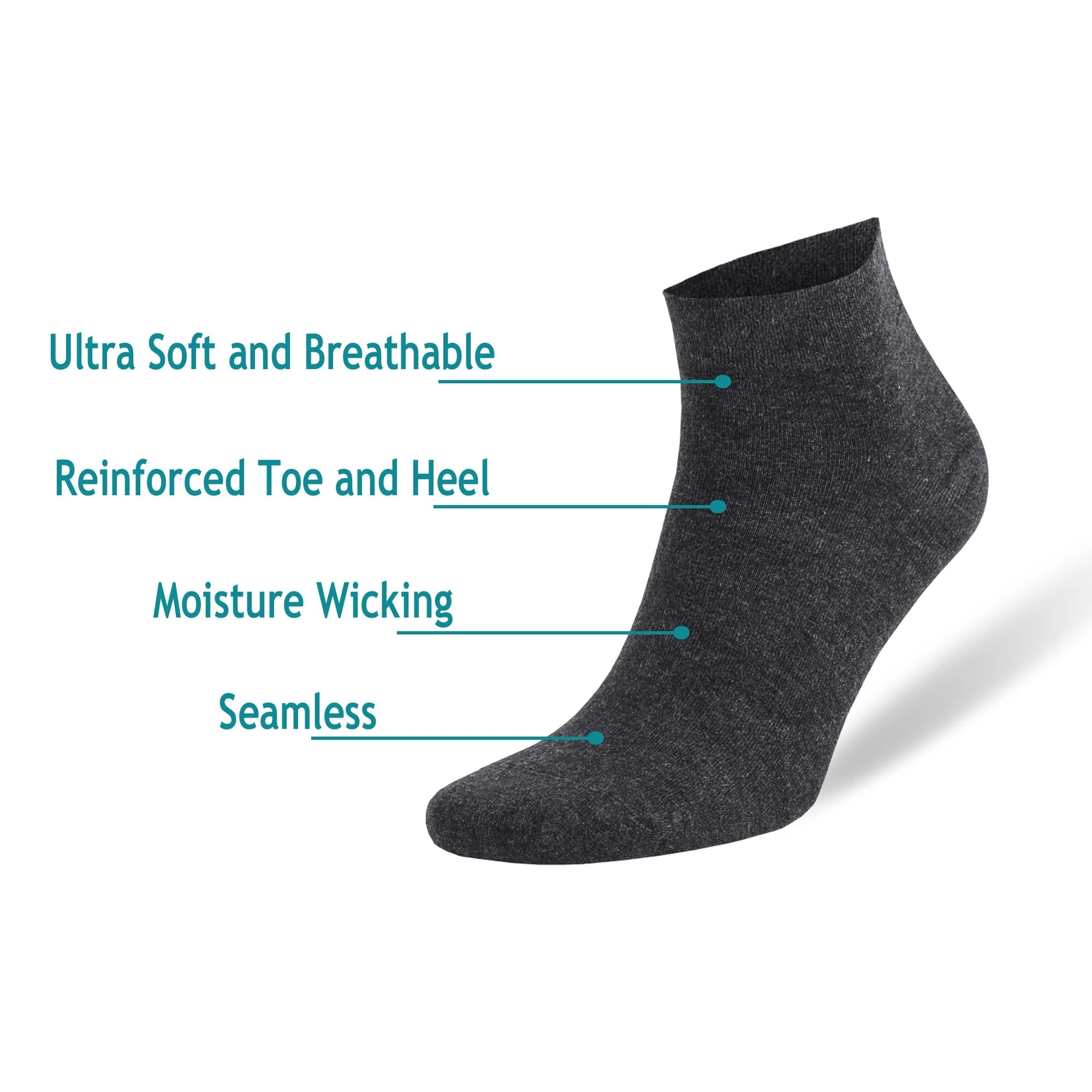 Bamboo Low Cut Ankle Socks for Men – 8 Pairs