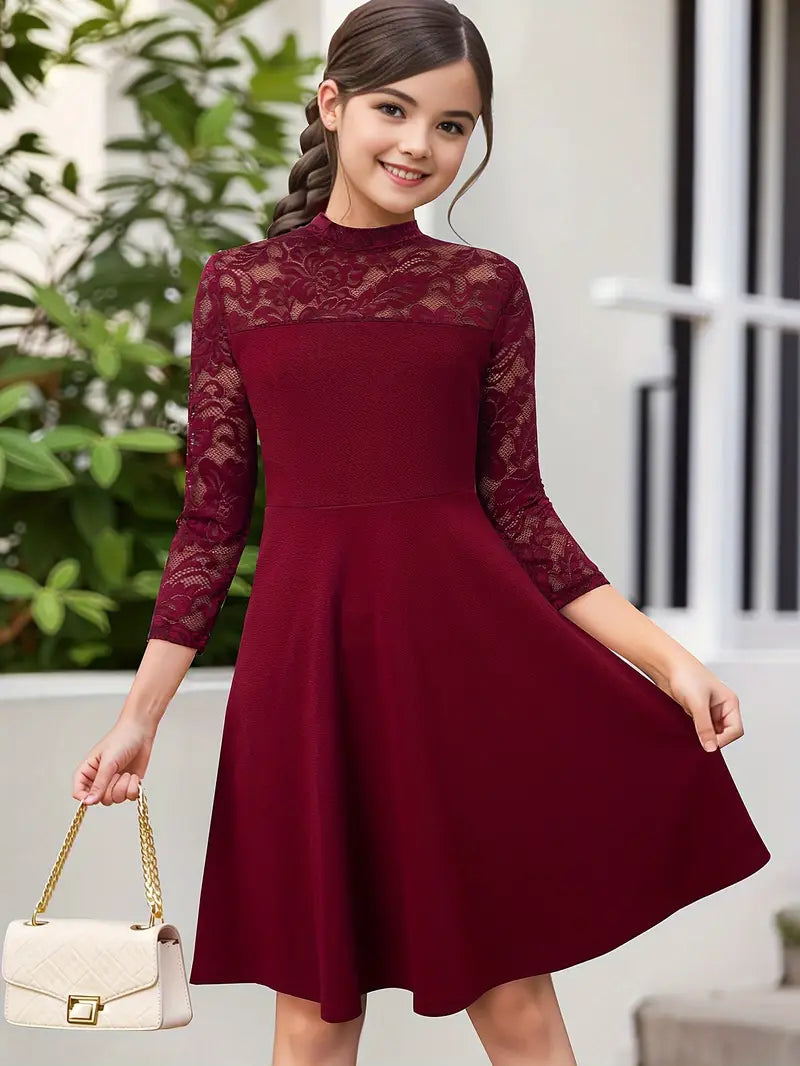 Lace Long Sleeve Dress