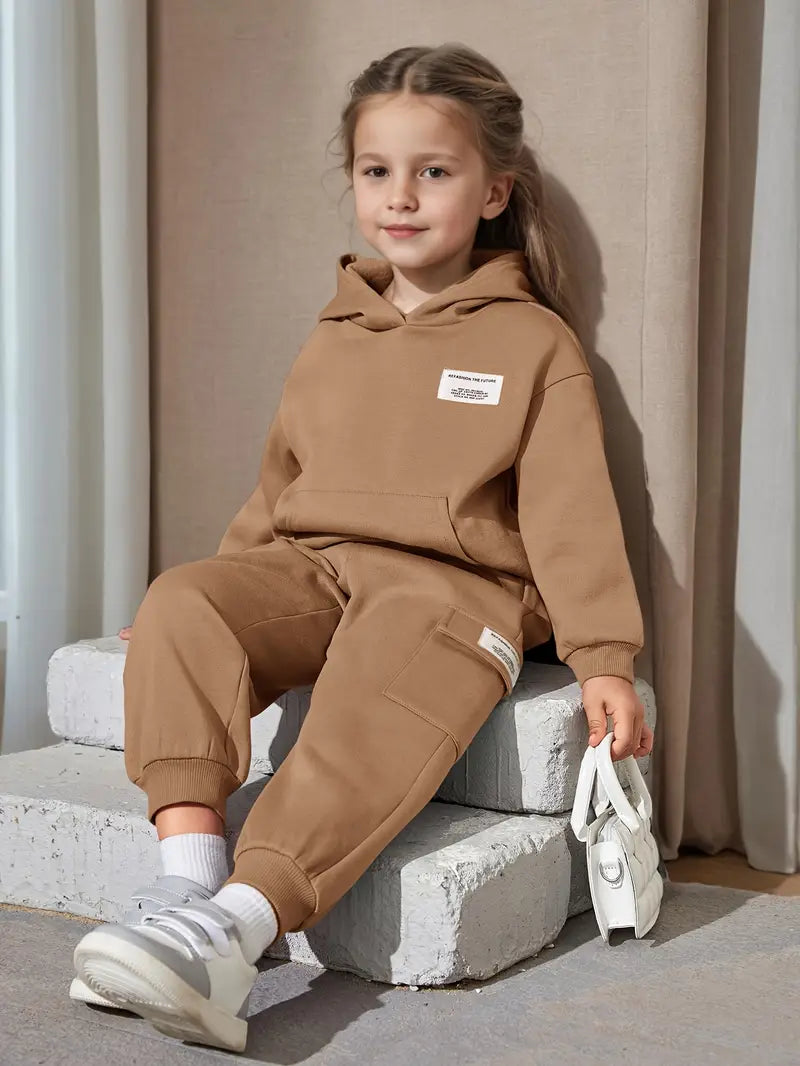 Fleece Hoodie & Workwear Trousers Set