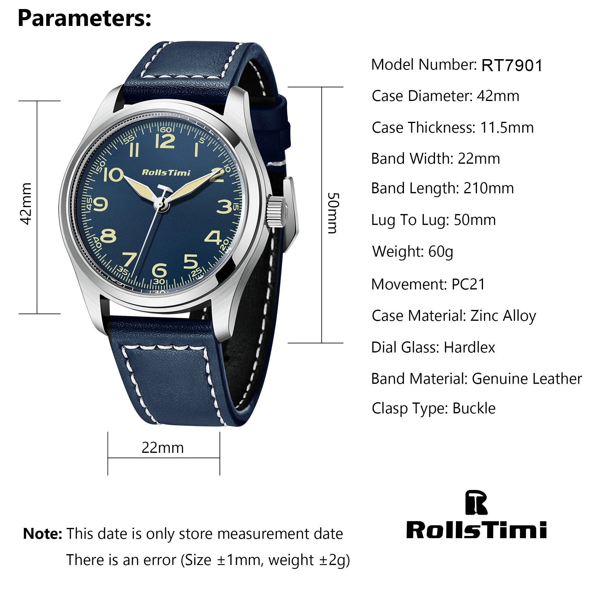 New Men's Watches Military Pilot's Quartz Watch