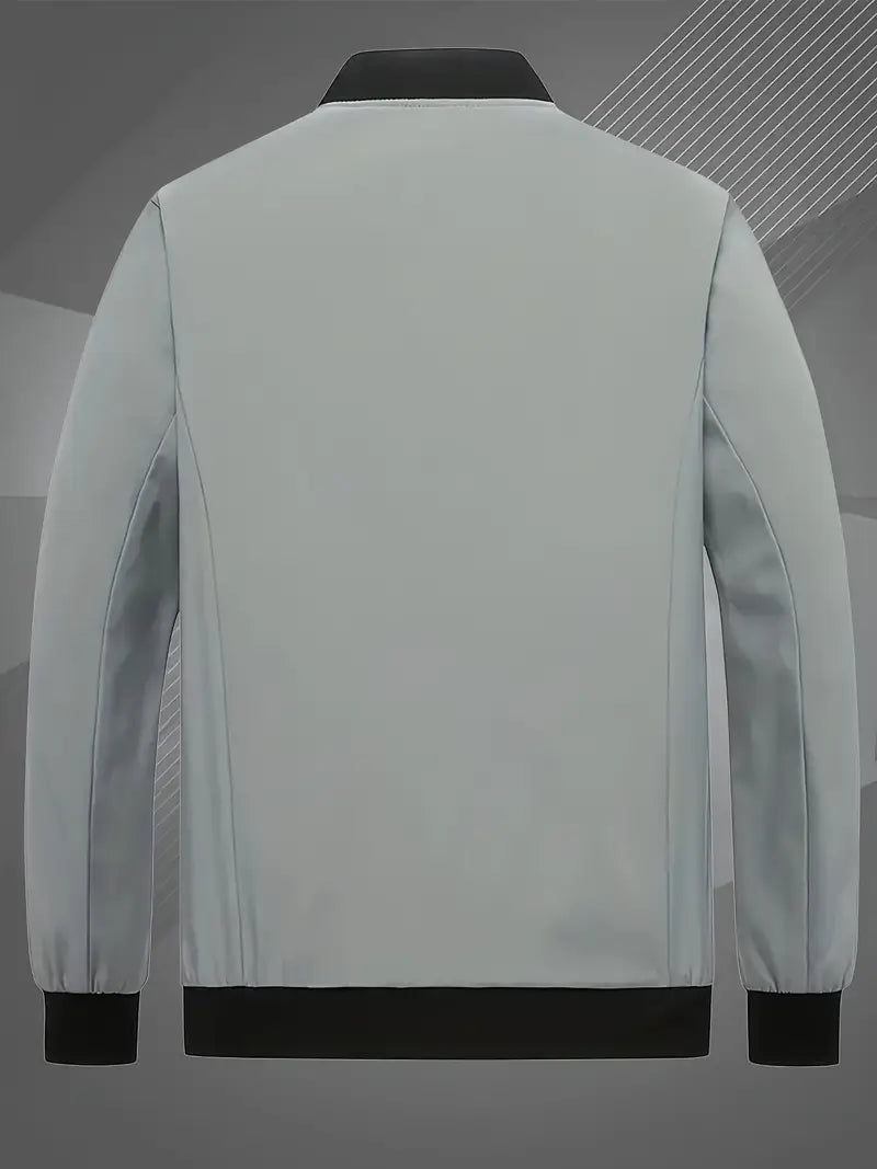 Men's Casual Stand Collar Bomber Jacket