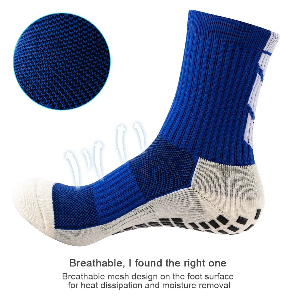 Men’s Anti-Slip Football & Sport Socks – 5 Pairs
