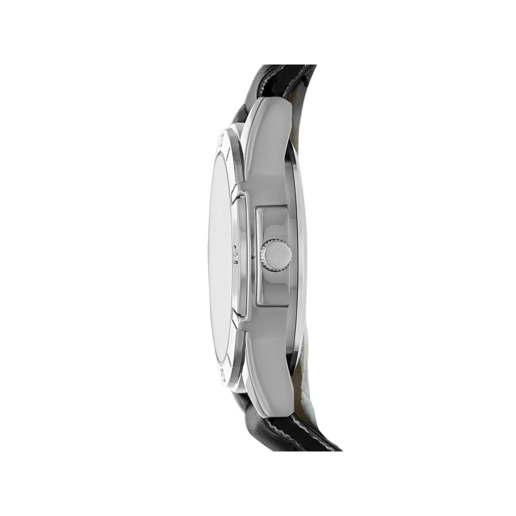 GEORGE Men's Watch: Gunmetal Case, Black Dial and Combo Black Vegan Leather Canvas Band