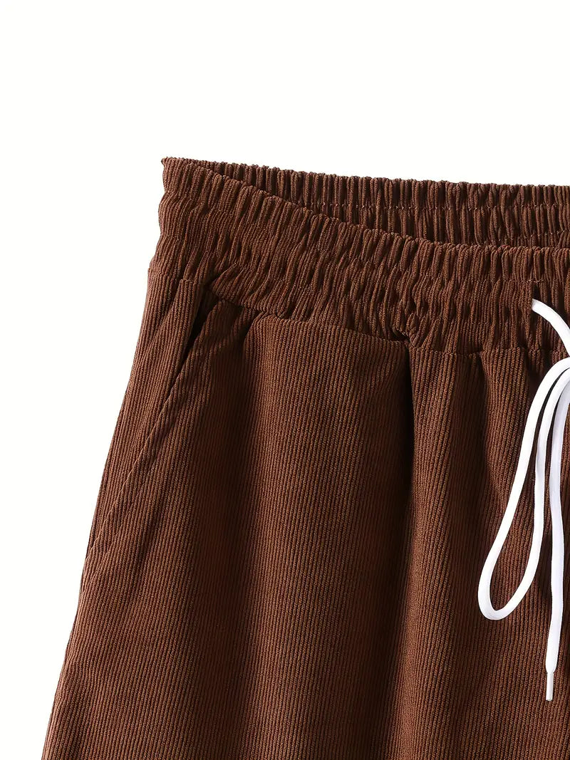 Men's Casual Fleece Shorts with Pockets