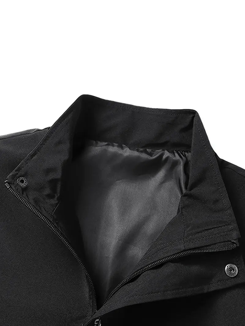 Men's Stand Collar Zipper Jacket
