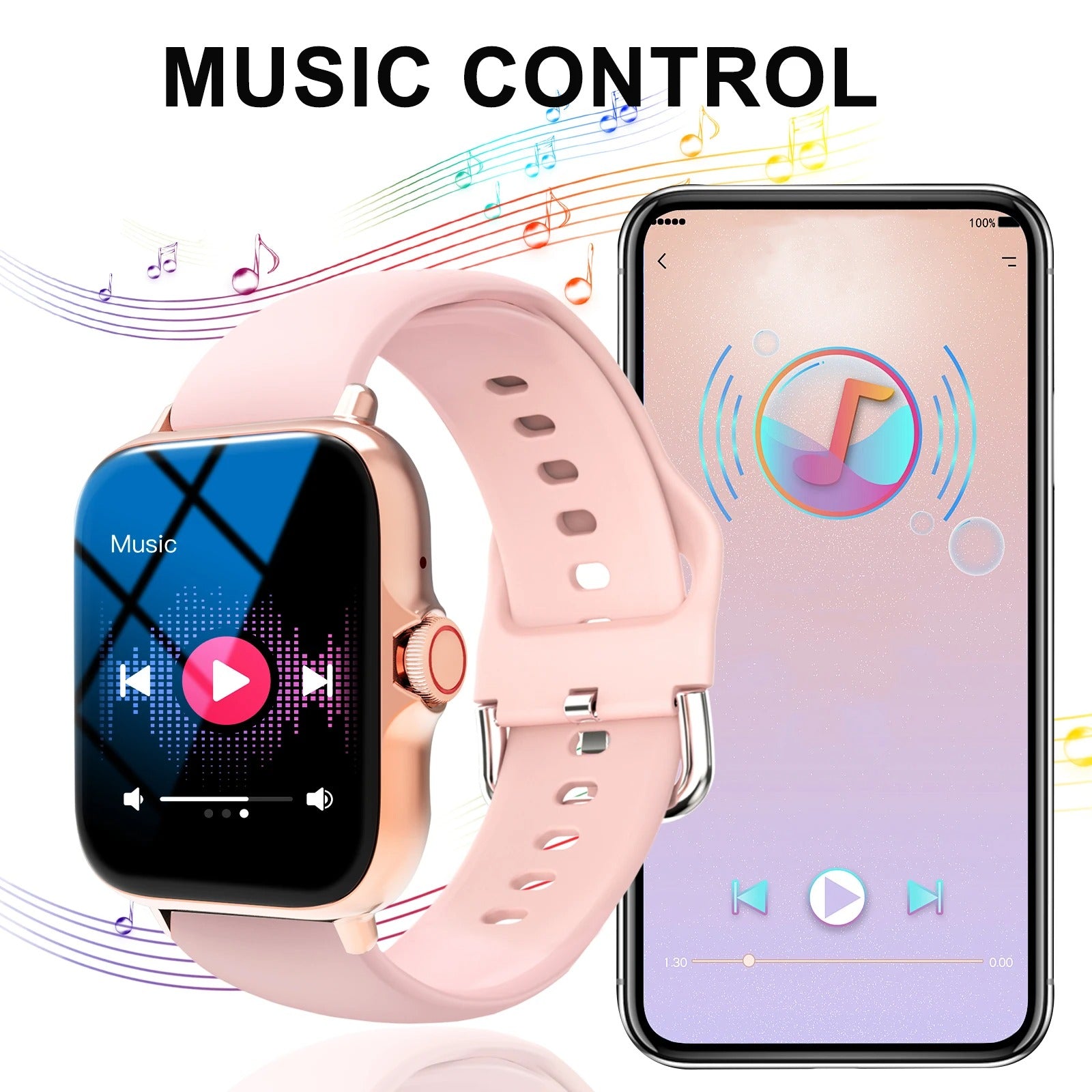 Smart Watch Wireless Calling & App Reminders for iPhone/Android