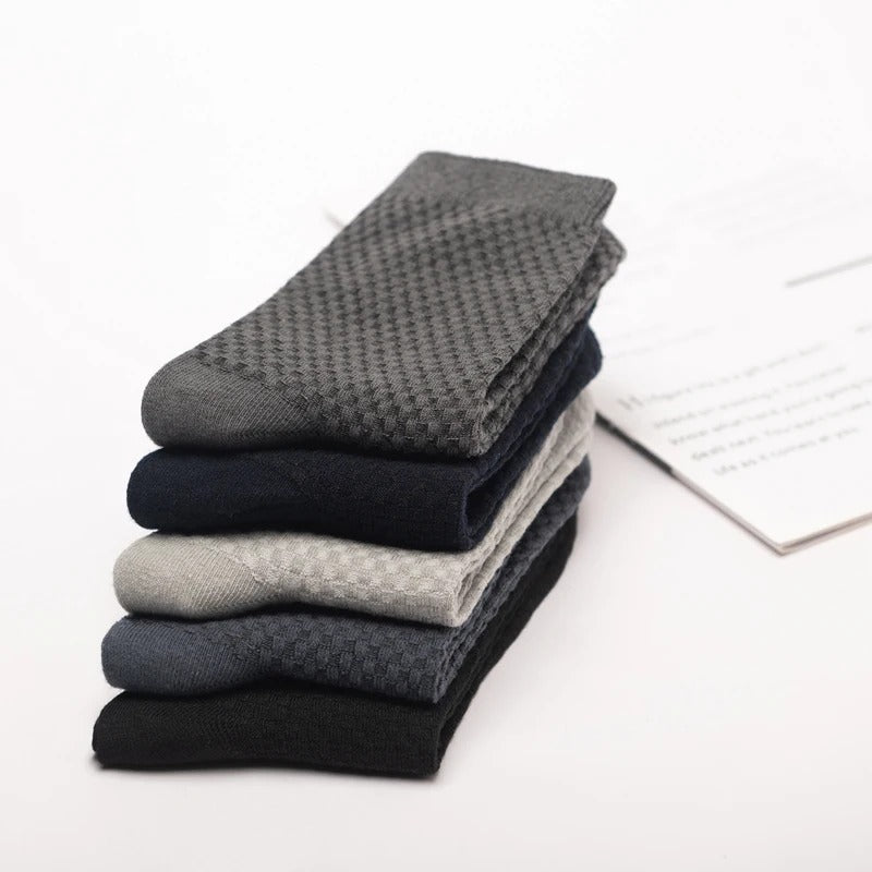 Men’s Bamboo Fiber Business Socks – 10 Pairs