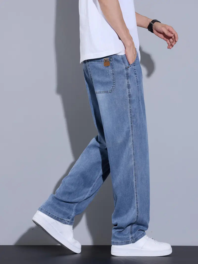 Lightweight & Comfortable Men's Straight Leg Denim Jeans