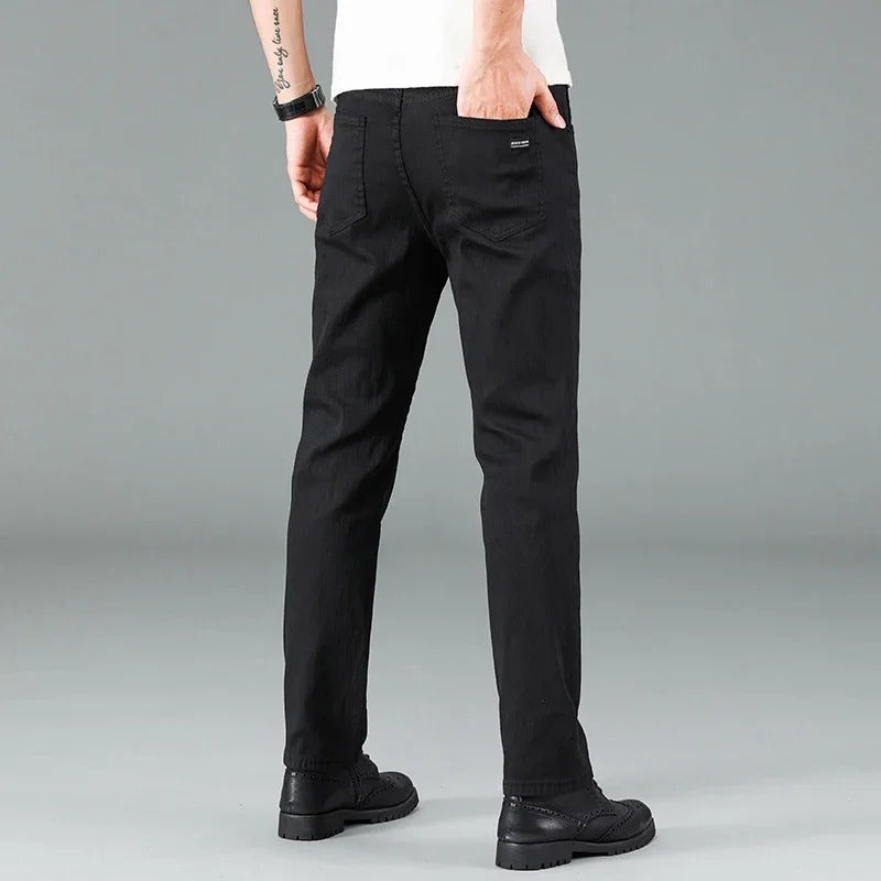 Men's Pure Black Slim Fit Jeans