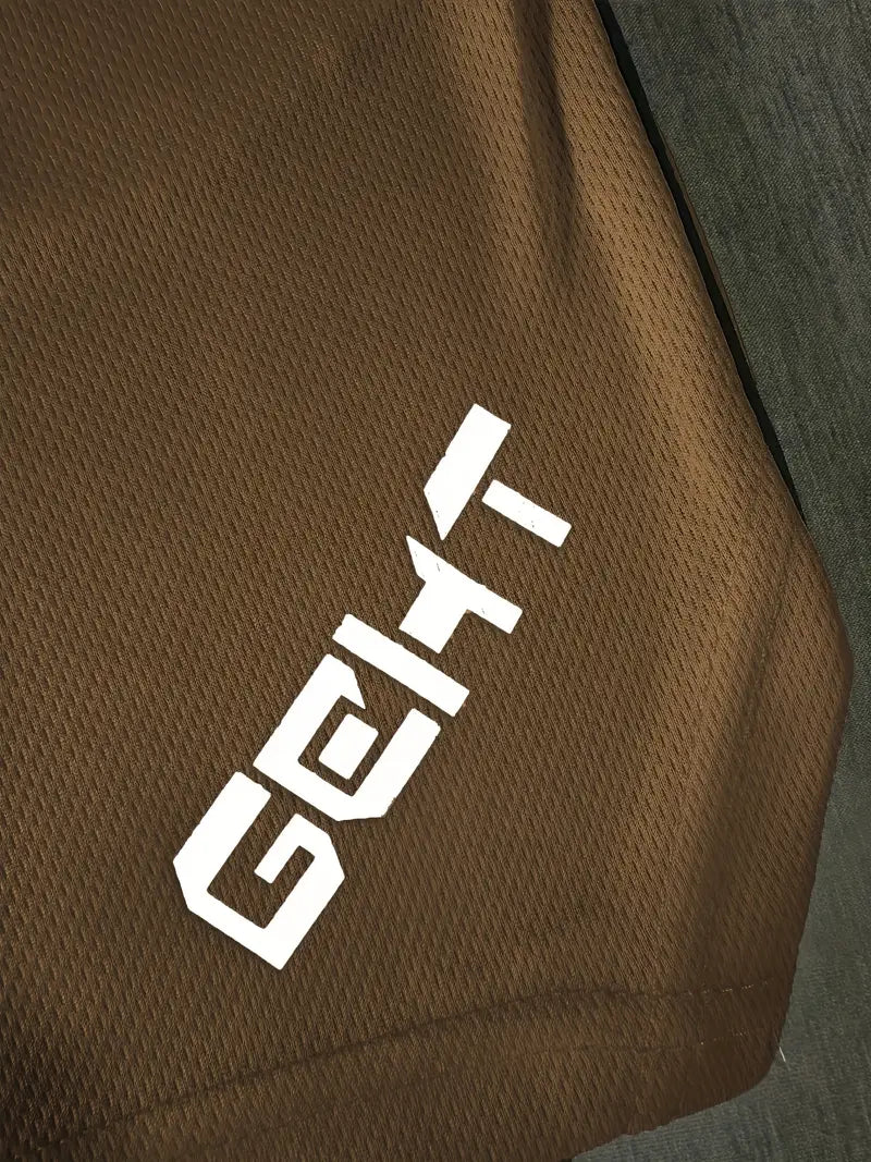 Men's Athletic Shorts with Letter Print