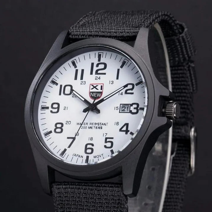 TIHLMK Mens Watches Mens Date Stainless Steel Military Sports Analog Quartz Army Wrist Watch