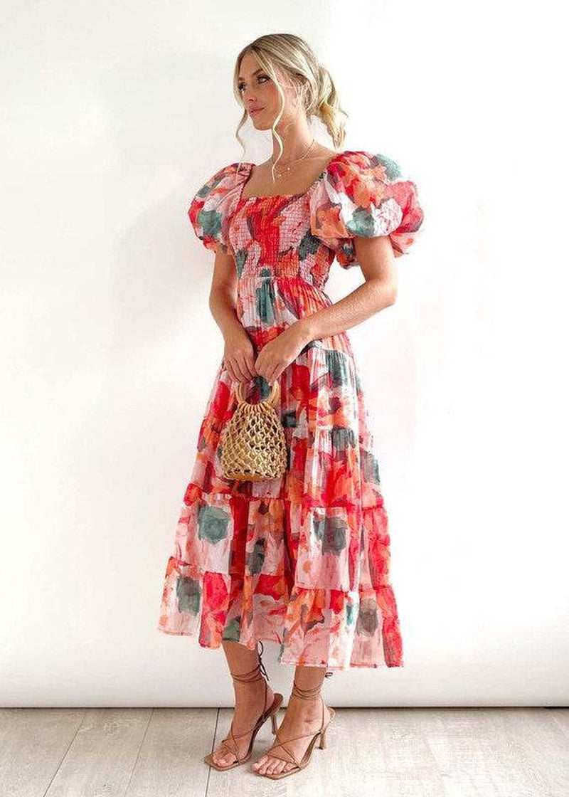 Women'S Dress off Shoulder High Waist Dress