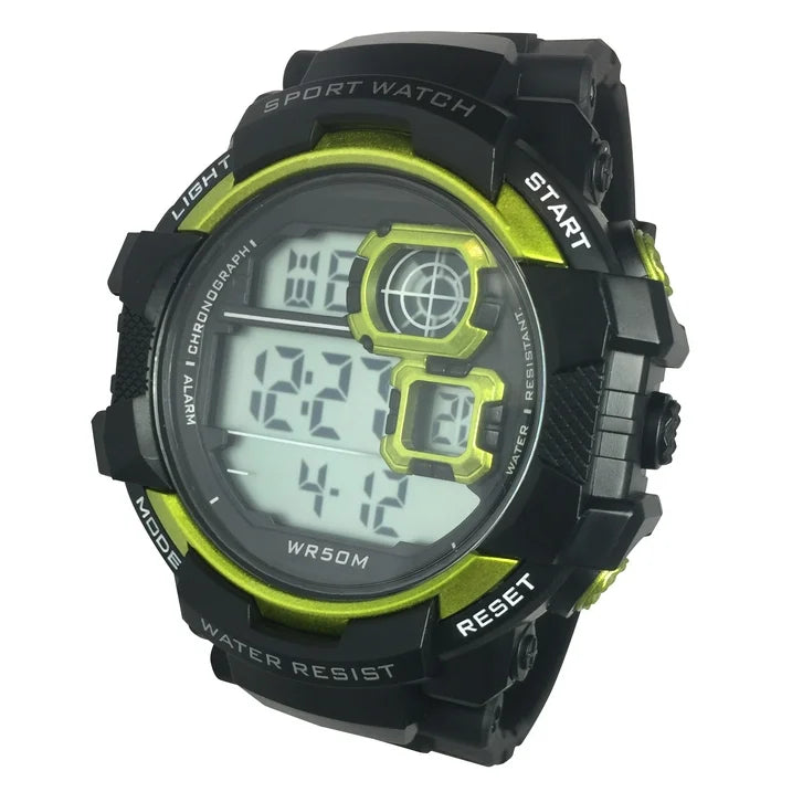 George Men's Digital Sport Wristwatch Plastic Strap