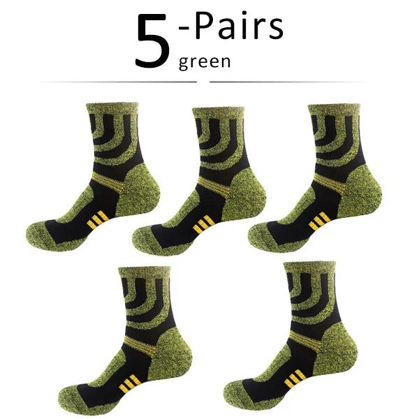 Men’s Coolmax Sport Terry Crew Socks – 5 Pairs