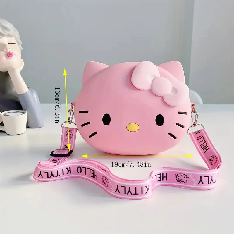 Cute Anime Crossbody Bag with Adjustable Strap & Zipper Closure