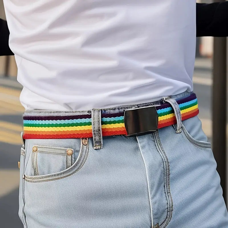 Canvas Men's Rainbow Belt