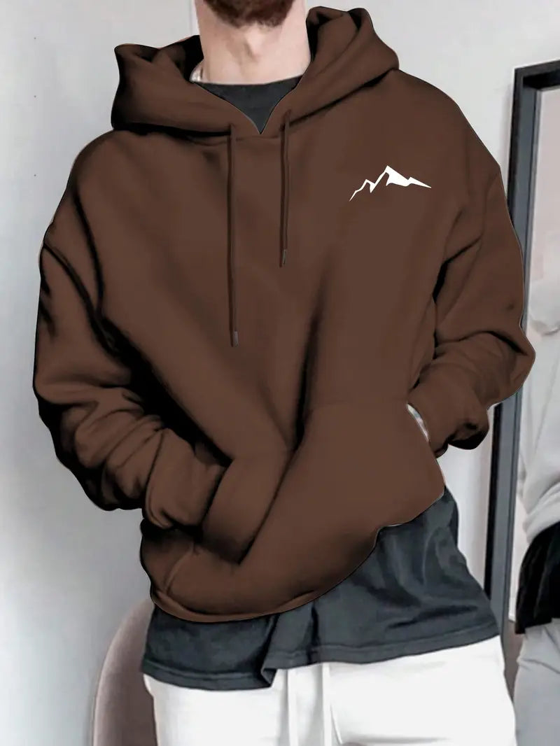 Men's Print Fleece-Lined Hoodie