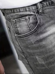 Men’s Slim-Fit Snowflake Washed Jeans