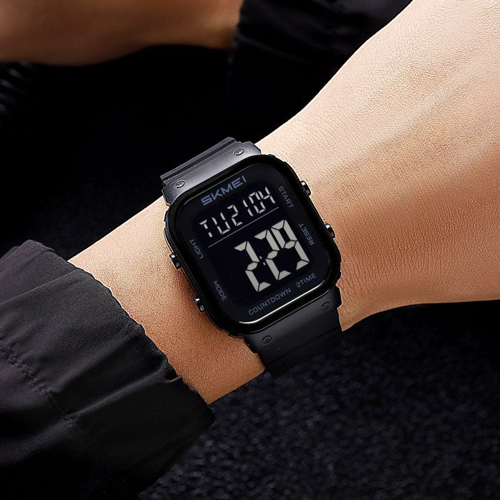 Mens Digital Watch Outdoor Sports Waterproof Large Face Wrist Watches
