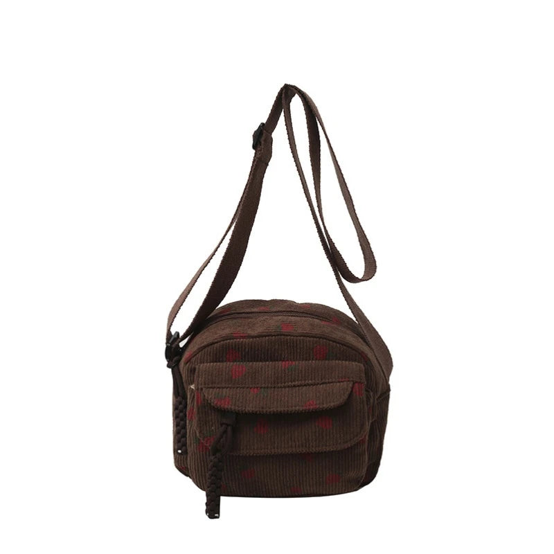Women's Lightweight Corduroy Crossbody Bag