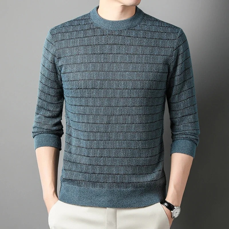 Men’s Casual Knit Round Neck Pullover Sweater