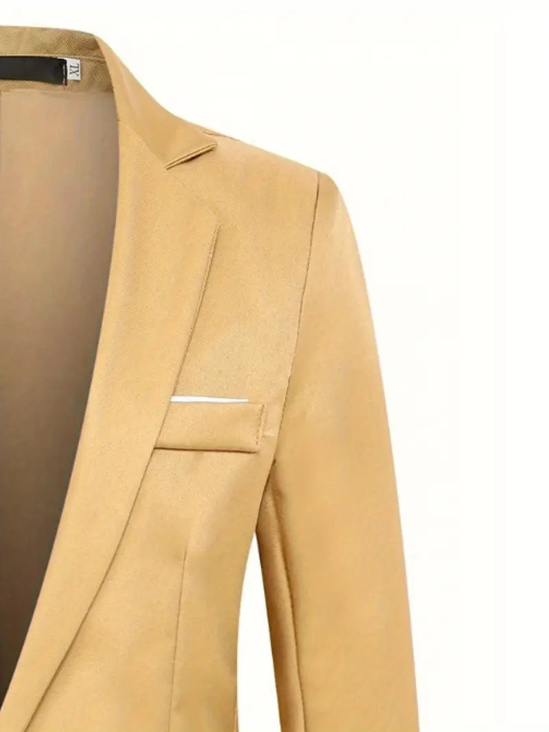 The Slim Fit Single-Breasted Lapel Single-Row One-Button Fashion Blazer