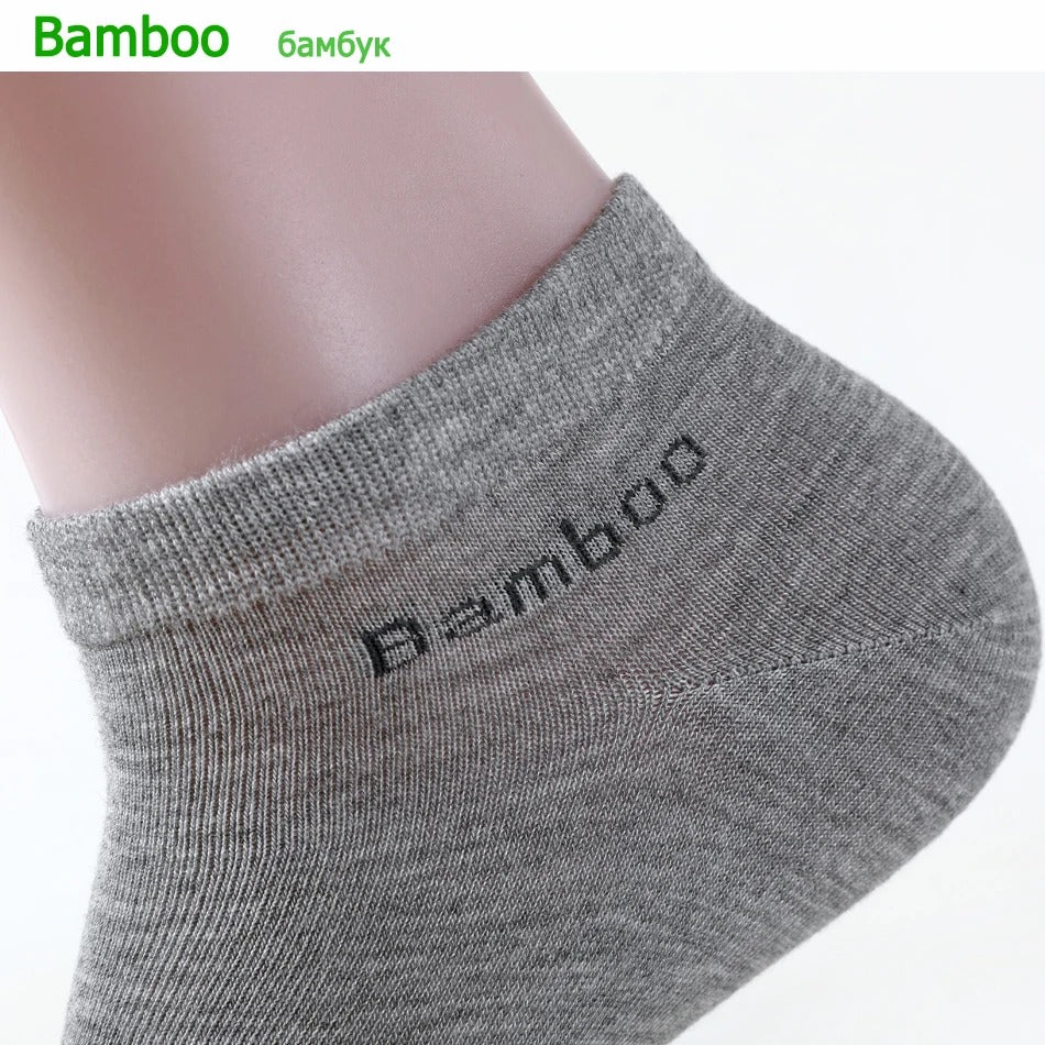 Men’s Bamboo Fiber Ankle Socks – 10 Pairs