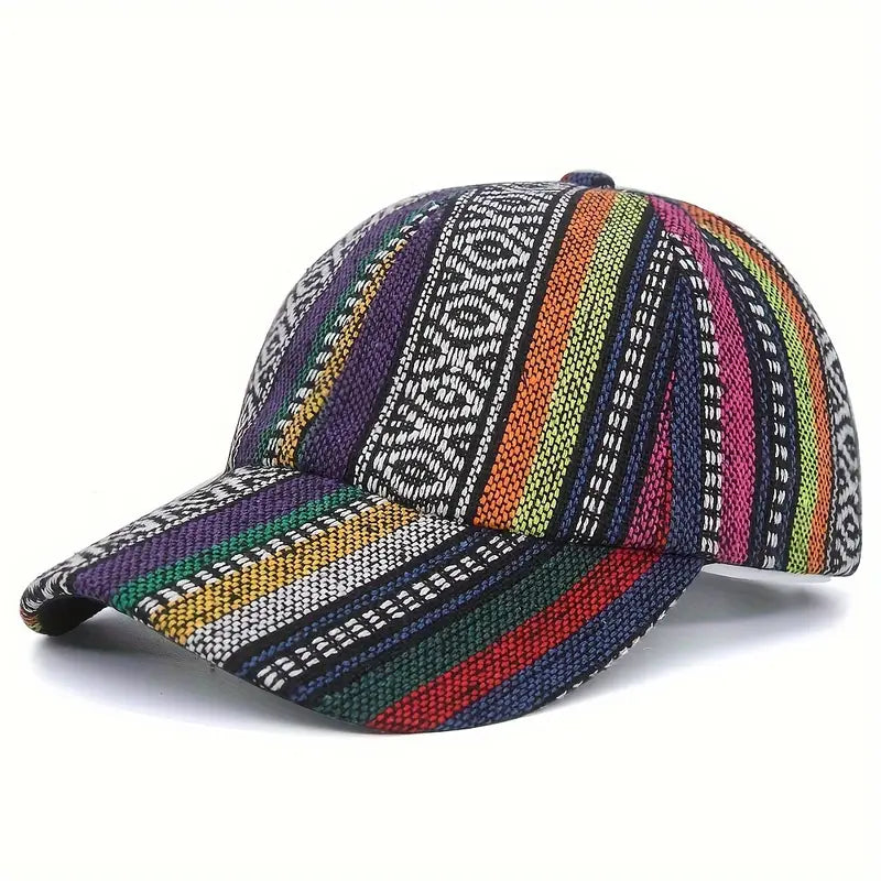 Boho-Chic Vintage Print Adjustable Baseball Cap