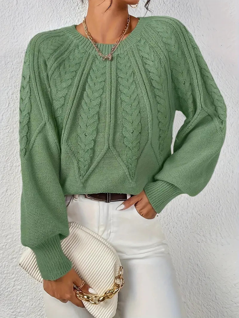 Women'S Elegant Polyester Knit Sweater