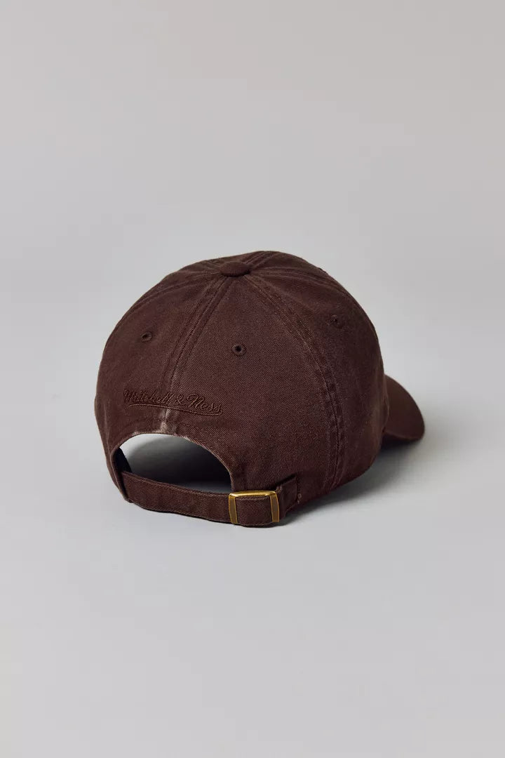 Mitchell & Ness MLB Los Angeles Dodgers Logo Dad Hat Brown